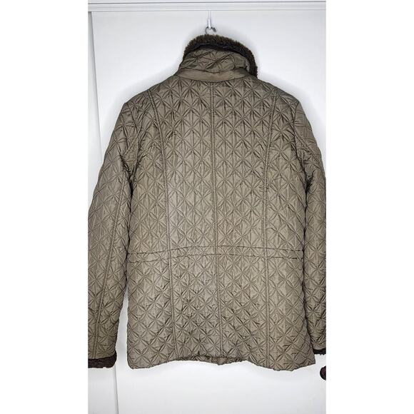 Marc New York Parka Coat Womens Size Large Olive Long Sleeve Quilted‎ Jacket Zip - Picture 2 of 11